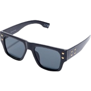 Mens Black Plastic Temple Detail Sunglasses