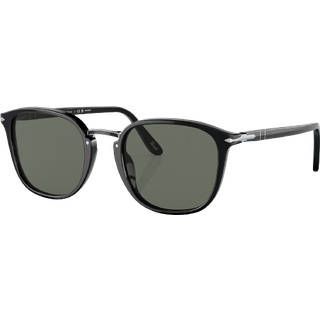 Persol Mand PO3186S 95/58 Solbriller Acetat Sort Grøn Rund Polariseret