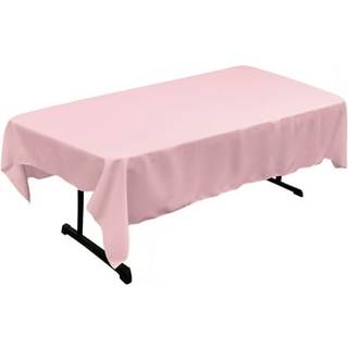 LA linned polyester poplin vaskbar rektangul?r dug plet- og rynkebestandig bordd?ksel 60x90 stof dug til spisek?kken fest ferie 60 x 90-tommer Pi