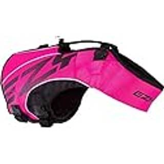 EzyDog DFD X2 redningsvest til hunde - Justerbar redningsvest til svmmesikkerhed med kontinuerlig halsflotation, reflekterende trim og gribehnd