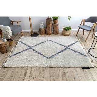Tæppe BERBER MEKNES B5910 fløde / grå kvaster berberi Marokkansk shaggy 240x330 cm