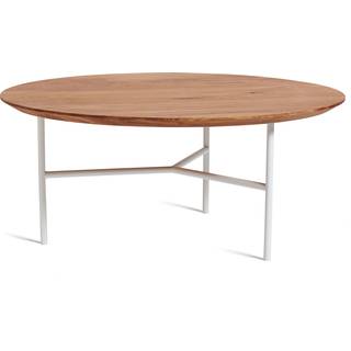 Mavis Tribeca Coffee Table 80 Cm Oiled Rustic Oak/white Ls - Sofabord Eg Hvid - 13433580
