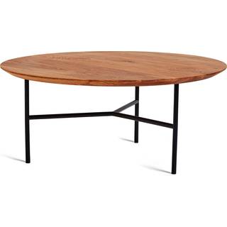 Mavis Tribeca Coffee Table 80 Cm Soaped Rustic Oak/black Ls - Sofabord Eg Sort - 1343D680