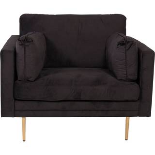 Boom lænestol velour sort.