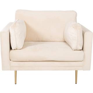 Boom lænestol velour lysbeige.