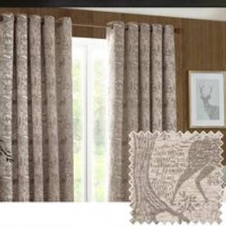 Furn Furn Taupe Winter Woods Chenille Eyelet Curtains