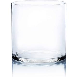 WGV -cylindervasebredde 7 """" H?jde 7 """" Klar bred Diameter Blomsterglasblomsterbeholder Planter Terrarium til bryllupsfest Begivenhed Home Accent