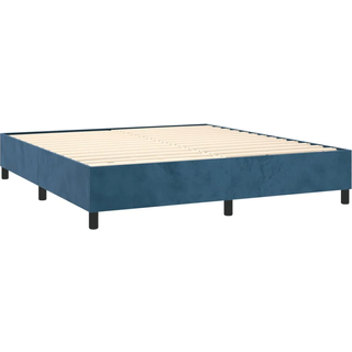 Sengeramme Uden Madras Fløjl Mørkeblå - 35 cm / 180 x 200 cm