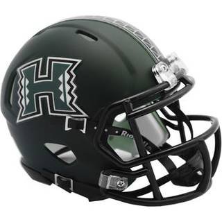 Riddell NCAA Hawaii Warriors Helmet Mini Speedhelmet Replica Mini Speed ???tyle Matte Green Design Team Farver ?n st?rrelse