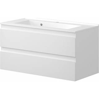 Venedig badmøbel med vask  - hvid højglans