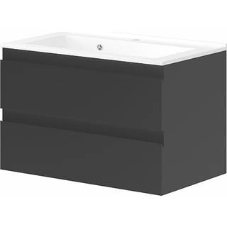 Venedig badmøbel med vask - antracit højglans