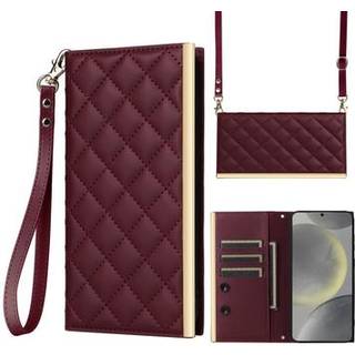 Samsung Galaxy S24+ Luksus Vatteret Pung - Vinrød