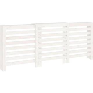 radiatorskjuler 210x21x85 cm massivt fyrretræ hvid