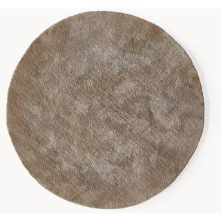 Blød rund langhåret tæppe Leighton