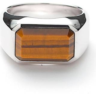 Alexander Lynggaard Hope Rectangle Signet ring i sølv med tigerøje - Str. 62