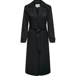 Line Ekstra Lang Trenchcoat, Black, S