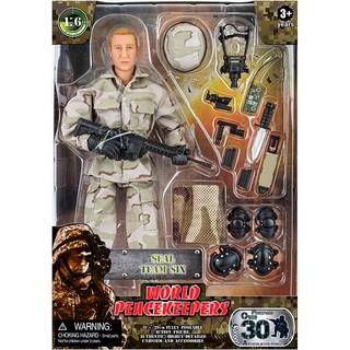 NAVY Seal Team Six Action Figur 30,5cm med tilbehør