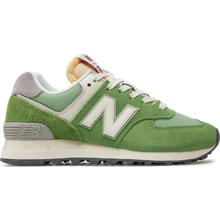 New Balance Unisex 574 i Grøn/Hvid Suede/Mesh, Størrelse 38
