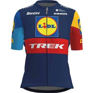 Santini Cykeltrøje Lidl-Trek W's Team Replica kvinde Dark Blue/Gul