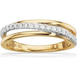 Scrouples 14 Karat Guld Ring med Hvidguld og Diamanter 0,19 Carat H-W/SI