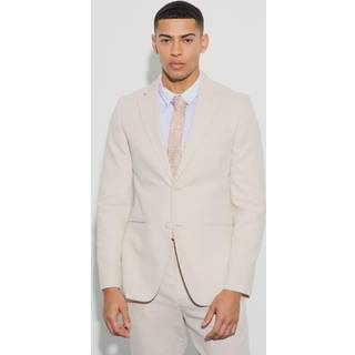 Mens Natural Mix & Match Linen Blend Slim Fit Blazer