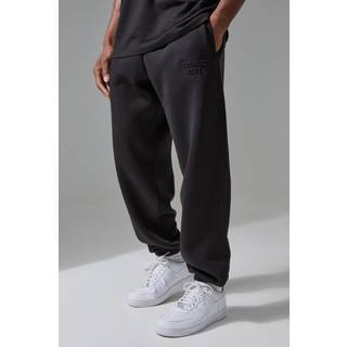 Mens Black Man Active Training Dept Oversized Embossed Jogger