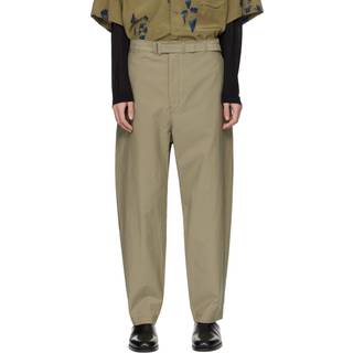 Lemaire Cropped cotton-blend tapered pants - beige - EU 52