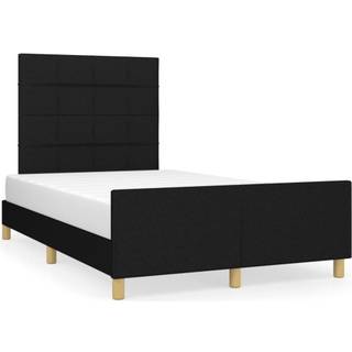 sengeramme uden madras 120x190 cm stof sort