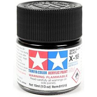 Tamiya - X-18 - Acrylic Mini X-18 Semi Gloss Black (Semi Gloss)