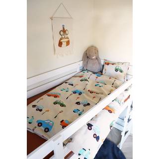 Baby sengetøj med biler - 70x100 cm - OEKO-TEX® Certificeret - 100% Bomulds sengesæt