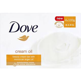 Dove Cream Oil Sæbebar Med Arganolie 4x90 g - 4x90 g