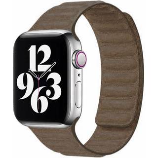 Apple Watch (42/44/SE/45/46/49mm) Magnetisk Lippa Finewoven Rem - Brun