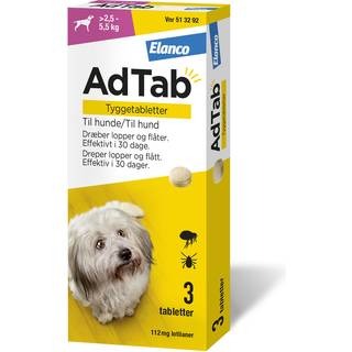 AdTab tyggetabletter til hunde > 2,5 - 5,5 kg- Fri fragt over 249