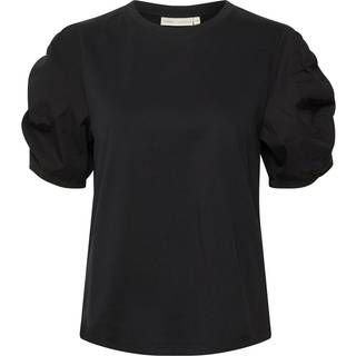 Inwear Payanaiw Woven Trim Tshirt Toppe & T-Shirts 30109204 Black (LARGE)
