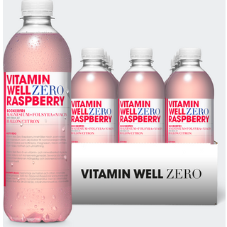 Vitamin Well Zero, Raspberry, 12-pak