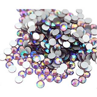 Jollin Lim Fix Crystal Flatback Rhinestones Glass Diamantes perler til negle kunsthåndværk dekorationer tøjsko 2,8 mm (SS10 2880pcs lys lilla ab)