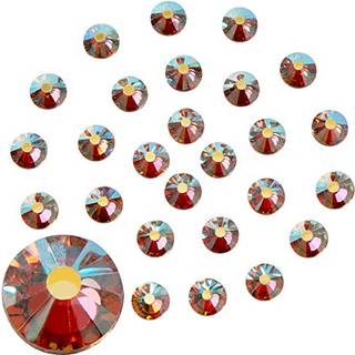 Jollin 288pcs fladback rhinestones lim fix krystalglas diamantes perler til håndværk af negle kunsthåndværk dekorationer tøj sko 6,4 mm (SS30 Daw