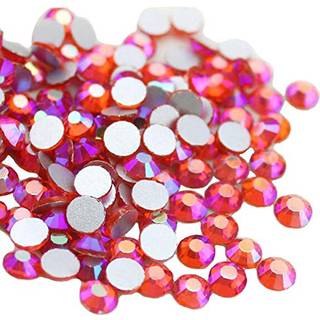Jollin lim fixa kristall flatback rhinestones glas diamantes ädelstenar för nagelkonst hantverk dekorationer klädskor (SS30 288 st röda ab)