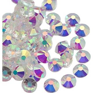 Jollin lim fixa kristall flatback rhinestones glas diamantes ädelstenar för nagelkonst hantverk dekorationer klädskor (SS5 2880 st transparent ab