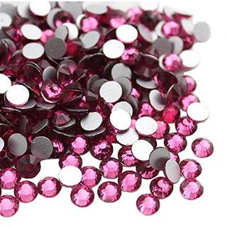 Jollin Glue Fix Flatback Rhinestones Glas Diamantes delstene til Nail Art Crafts Dekorationer Tj Sko 6,4 mm (ss30 288pcs Rose)