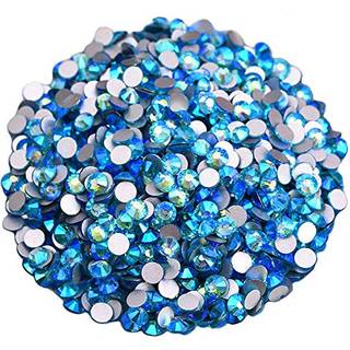 Jollin Glue Fix Krystal Flatback Rhinestones Glas Diamanter delstene til Nail Art Crafts Dekorationer Tj Sko(ss6 2880pcs Aquamarine AB)