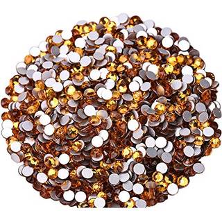 Jollin lim fix krystal fladback rhinestones glas diamantes perler til negle kunst håndværk dekorationer tøj sko (ss40 144pcs topaz)