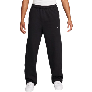 Pants Nike Solo Swoosh Men&#39;s Open-Hem Brushed-Back Fleece Pants Black/ White XXXL - White - XXXL
