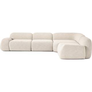 Modulopbygget hjørnesofa Wolke (4-sæder) i bouclé