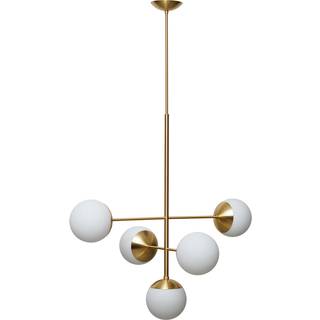 RUBN Lord Diva Pendel Brass/Brown Glass