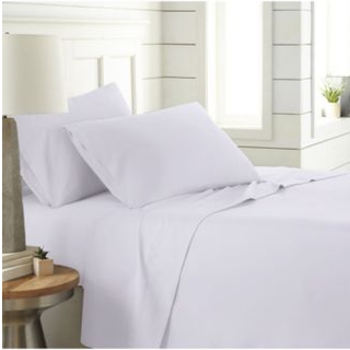 Southshore Fine Living Inc. Classic Soft and Comfortable 4-Piece Sheet Set California King Bright White