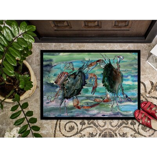 """" Caroline's Treasures 8954JMat Watery Teal and Purple Crabs indendørs eller udendørs mat 24 x 36 """" ""Multicolor"" ""
