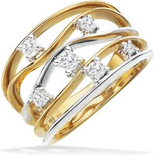 14 Karat Guld Ring fra Scrouples med Hvidguld og Diamanter 0,31 Carat H-W-SI