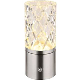 LED-bordlampe Lunki, nikkelfarvet, højde 19 cm, CCT