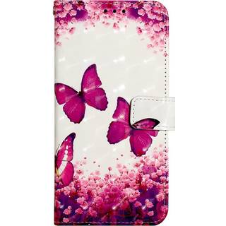EIDERWOOD Motorola Moto G Play (2024) Læder Flip Cover m. Strop & Pung - Sommerfugle